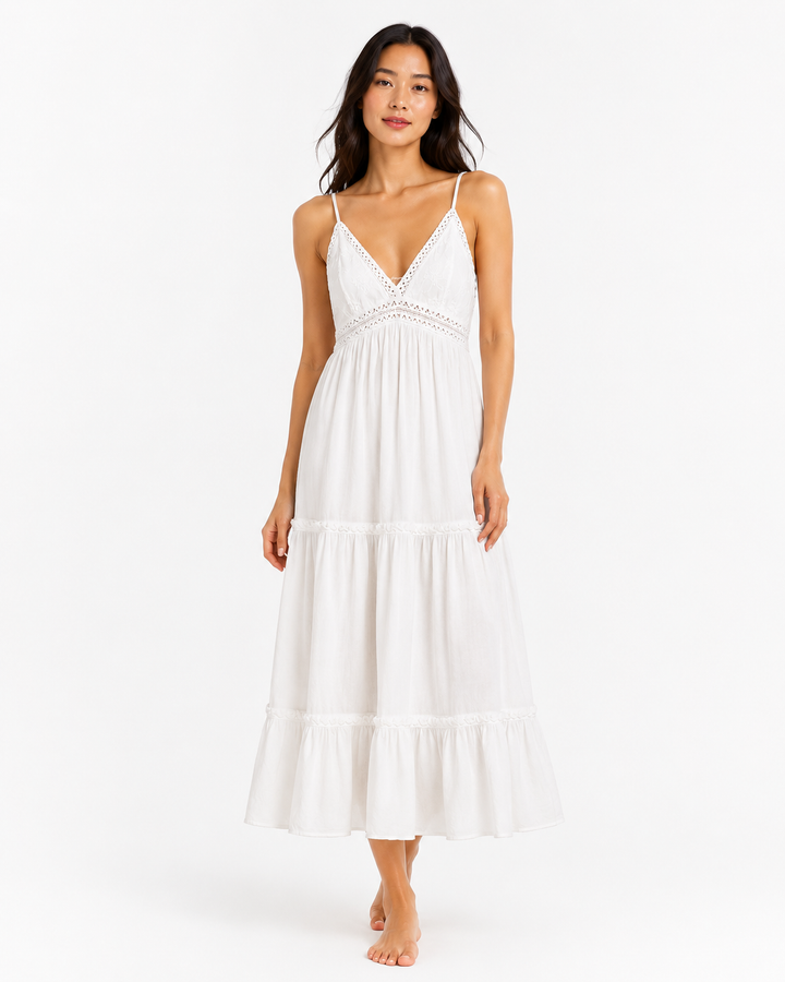 Noé Open Back Midi Dress