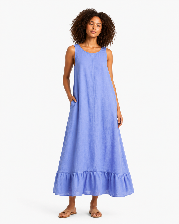 Adele linen Maxi Dress