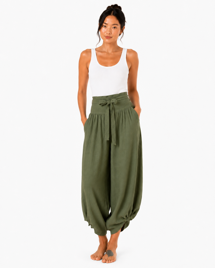 Juna Tie-Knot Linen Pants