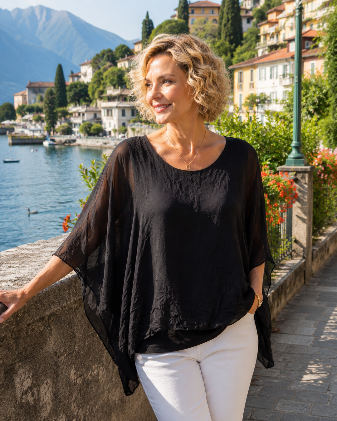 Hida Silk Waistband Top