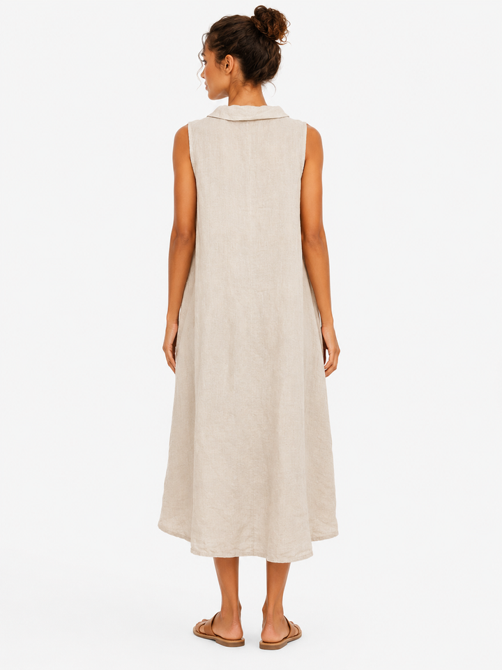 Antonia Midi Linen Dress