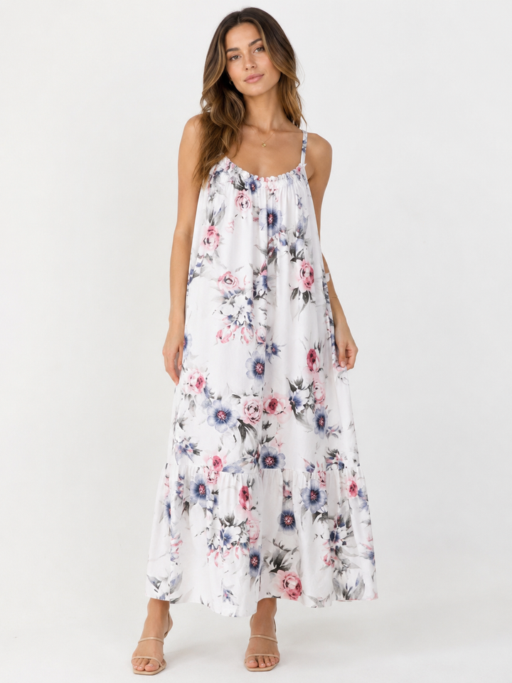 Rosalie Watercolor Floral Maxi Dress