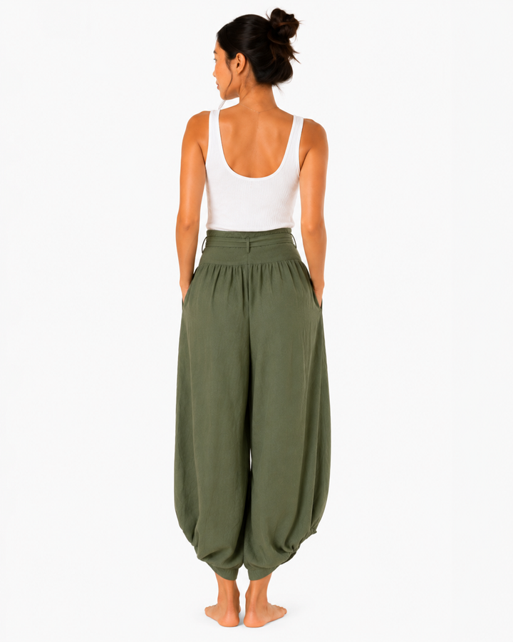 Juna Tie-Knot Linen Pants