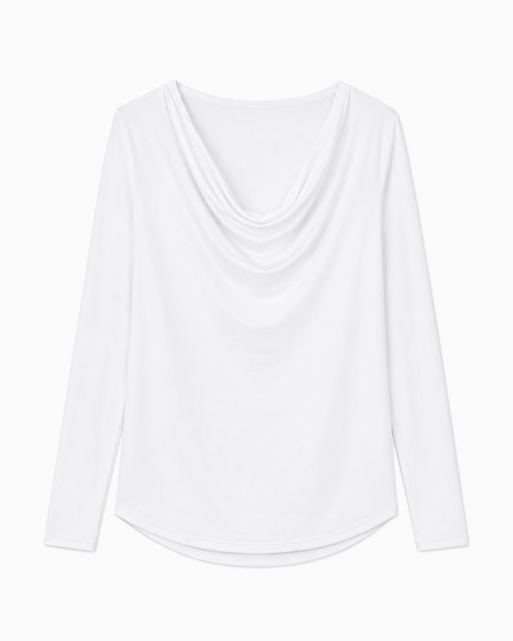 Marilyn Sateen Cowl Neck Top