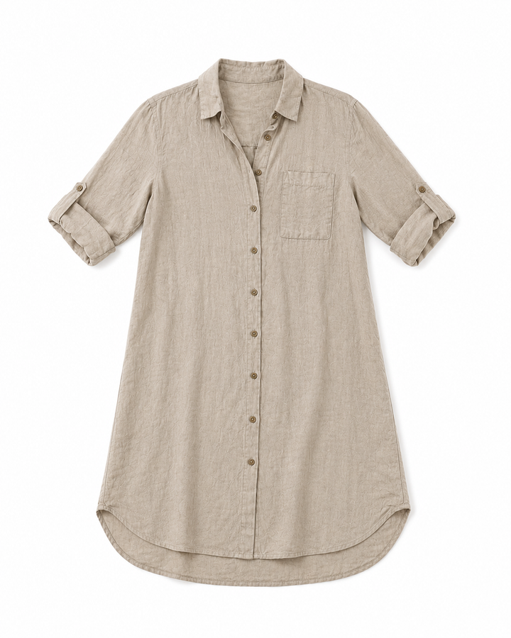 Zina Linen Shirt Dress