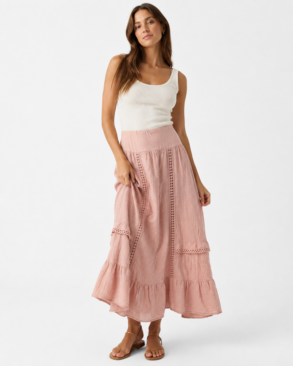 Lana Muslin Maxi Skirt