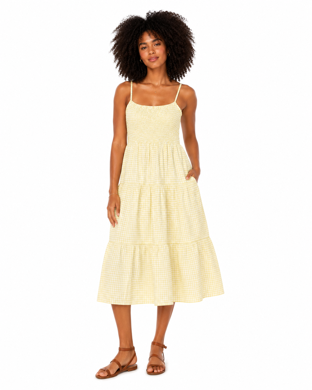 Calla Smocked Midi dress