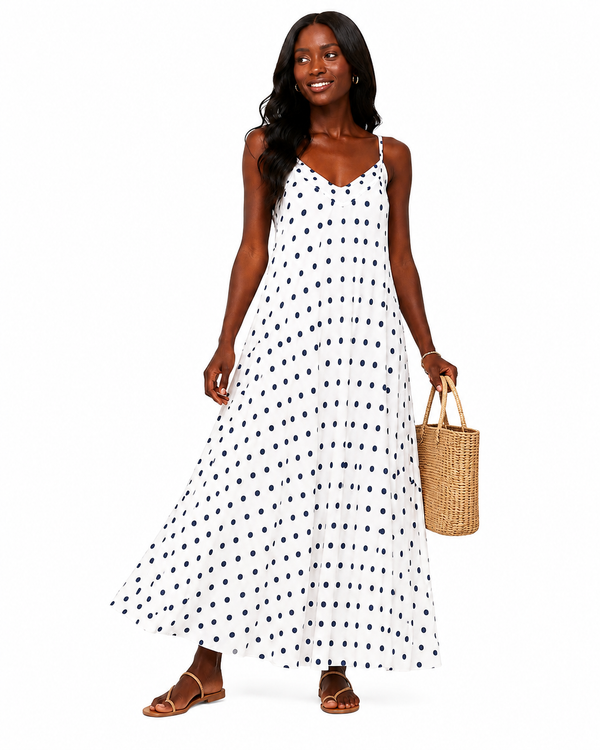 Monaco Polka Dot Maxi Dress