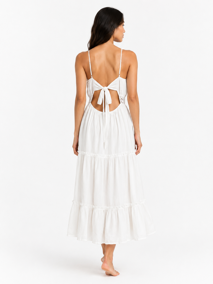 Noé Open Back Midi Dress