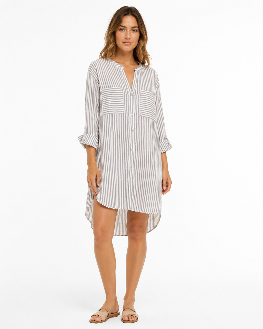 Maxine Striped Shirt Dress