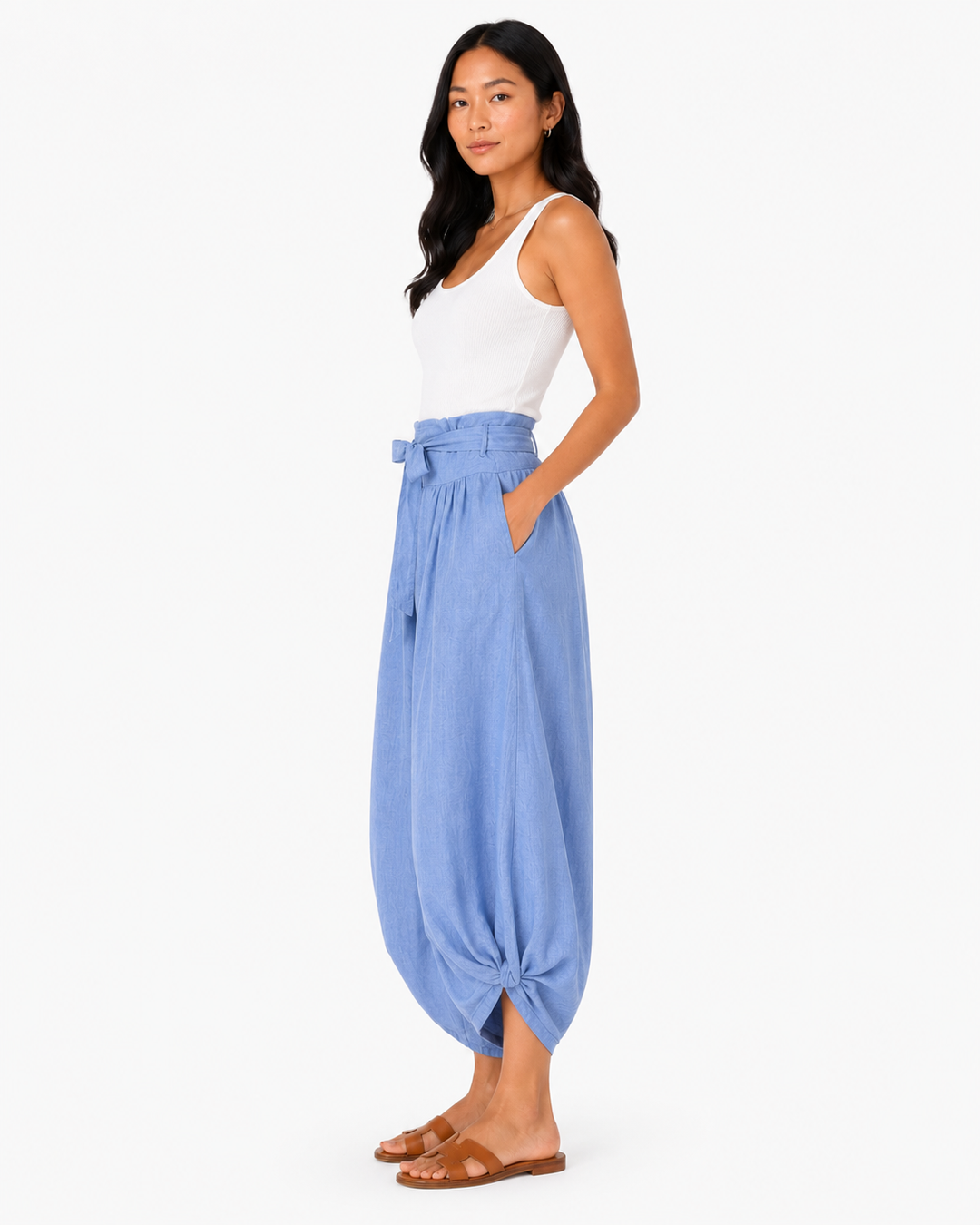 Ibiza High-Waisted Linen Pants