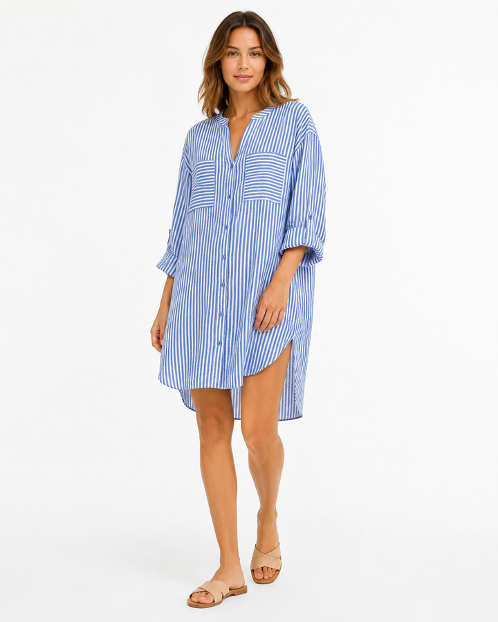 Maxine Striped Shirt Dress