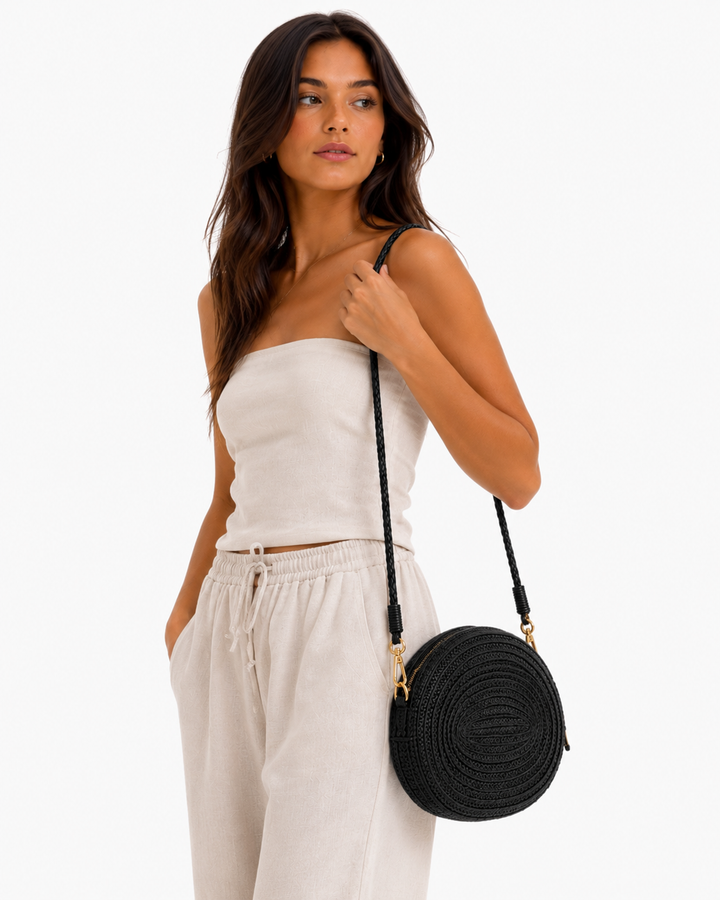 Alice Straw Crossbody Bag