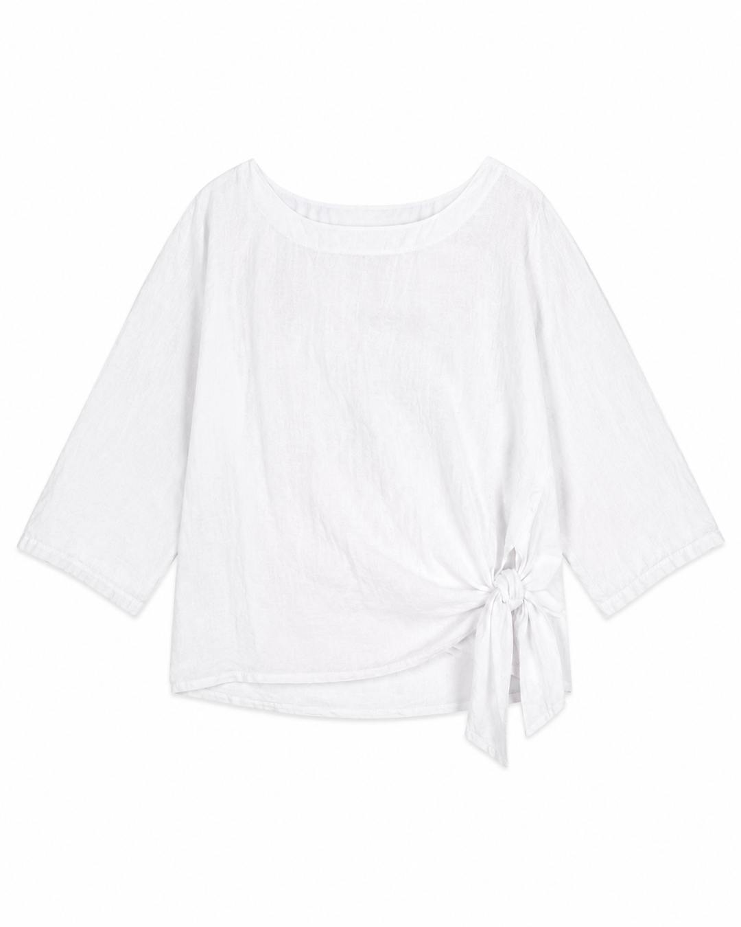 Solea Tie-front Linen Top