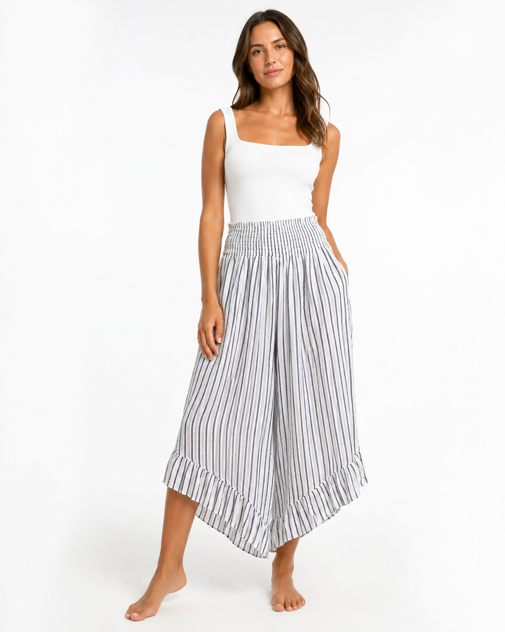 Rodrigo Linen Ruffle Culottes