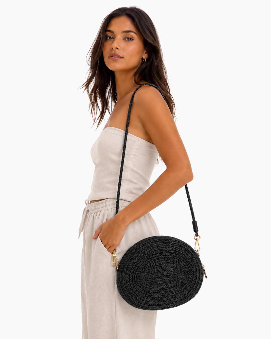 Alice Straw Crossbody Bag