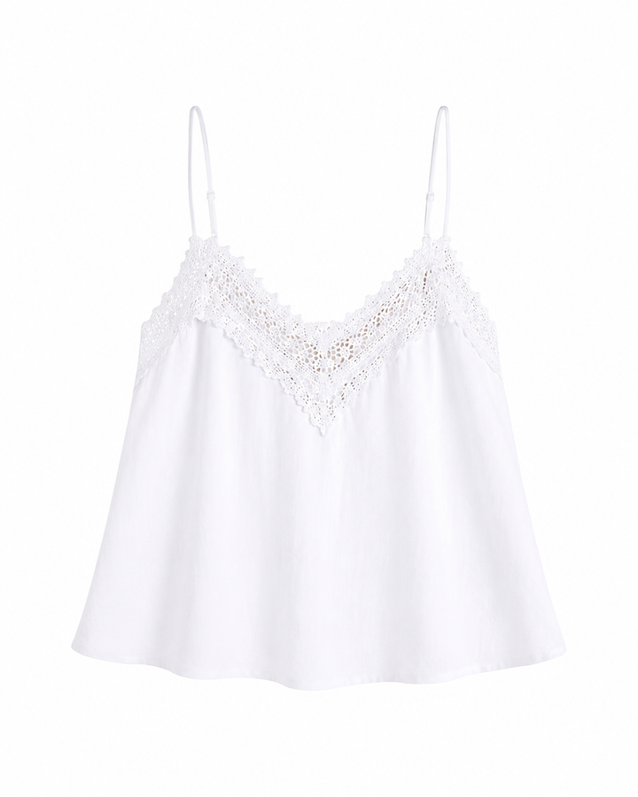 Aria Lace Trim Linen Cami