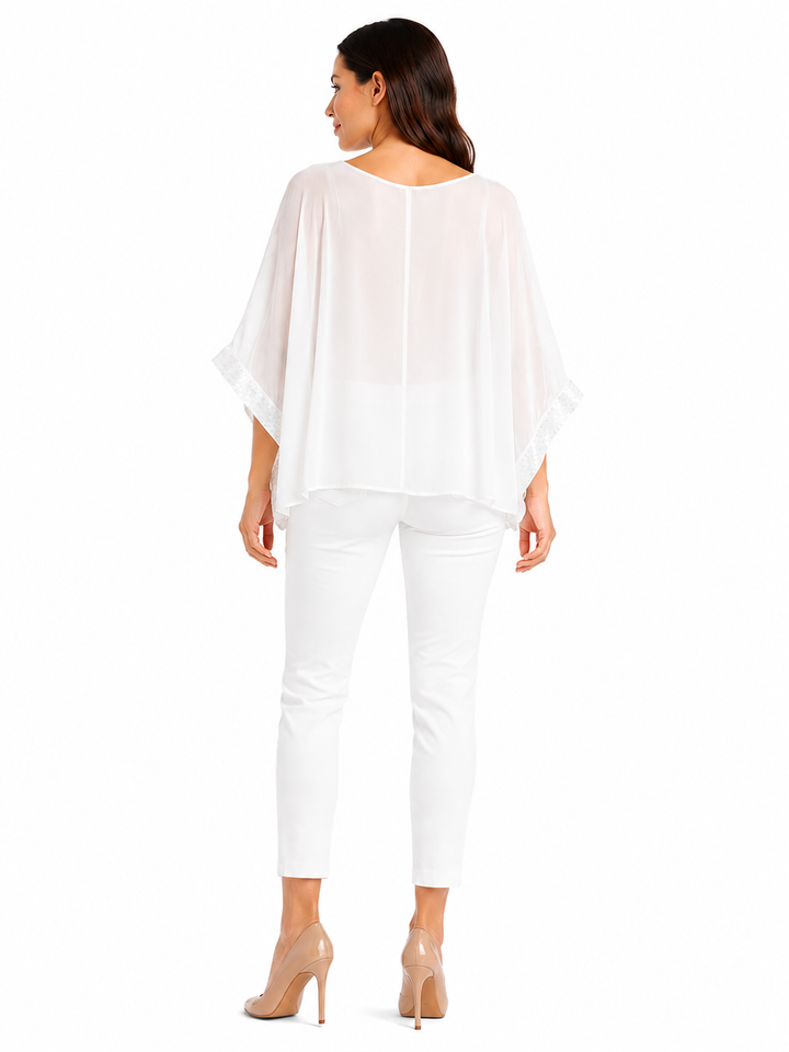 Valeria Silk Sequin Top