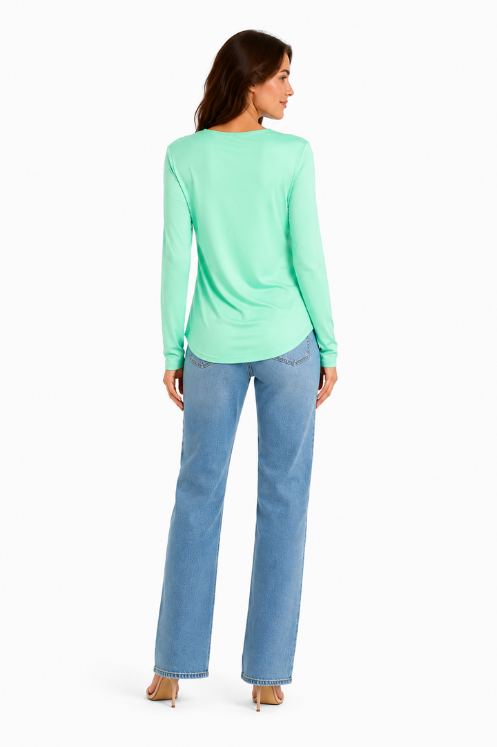 Marilyn Sateen Cowl Neck Top