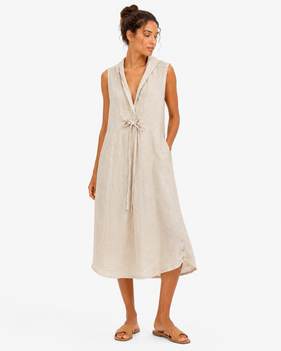 Antonia Midi Linen Dress
