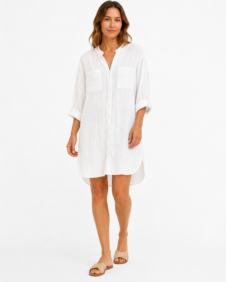 Maxine Striped Shirt Dress