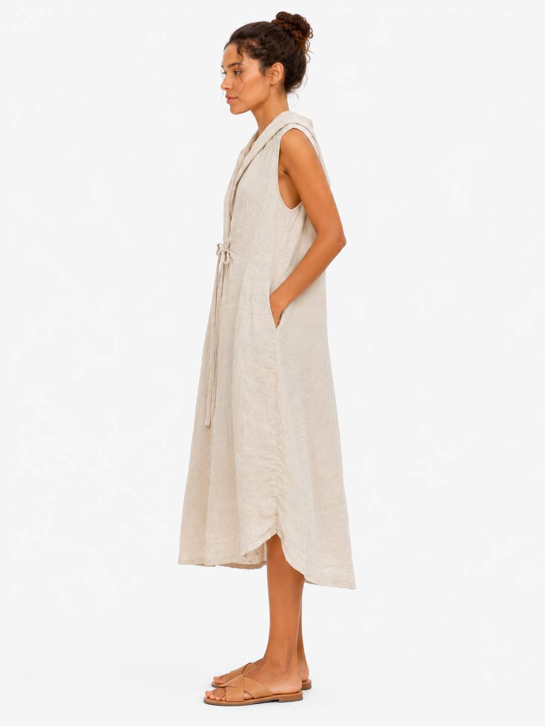 Antonia Midi Linen Dress