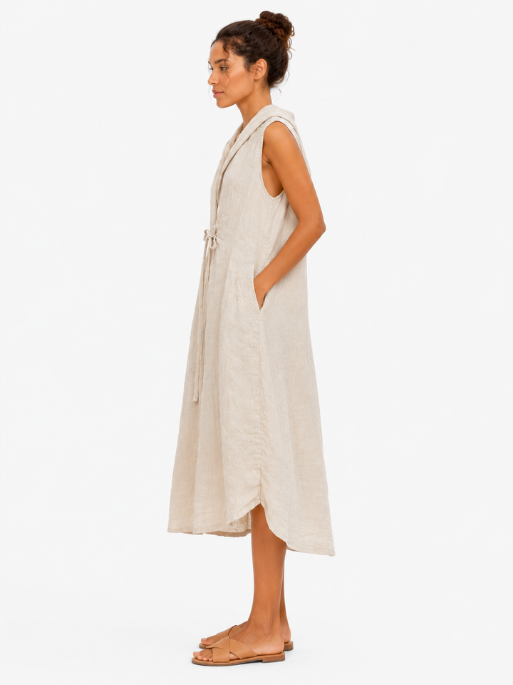 Antonia Midi Linen Dress