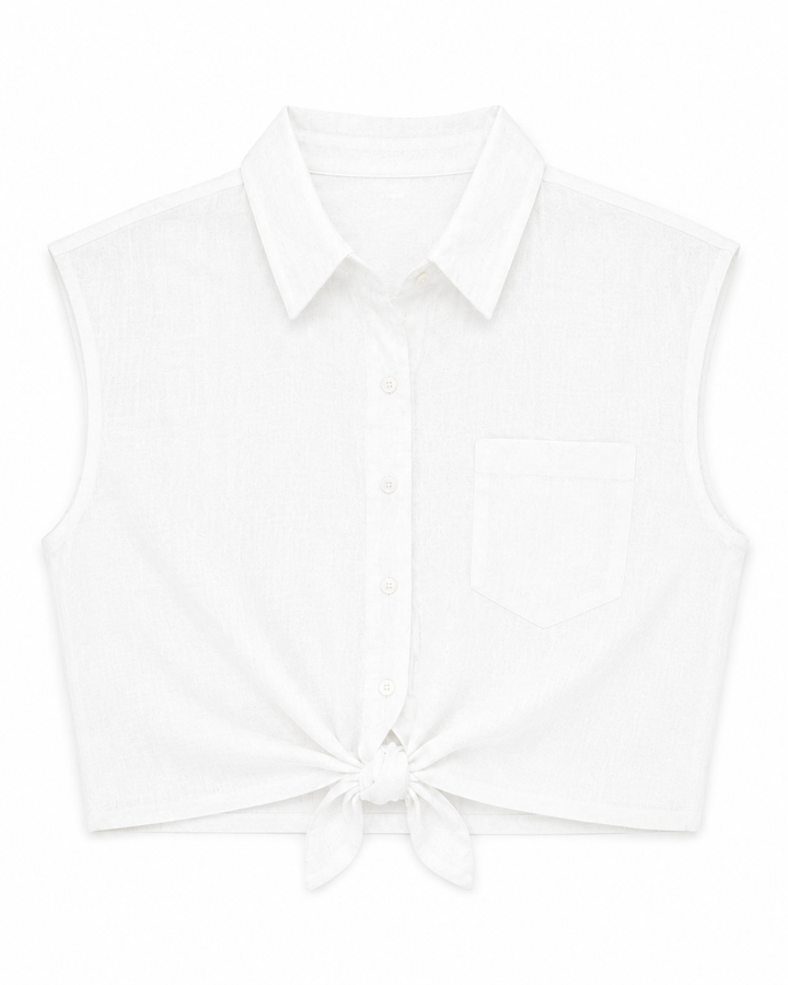 Haze Linen Crop Top