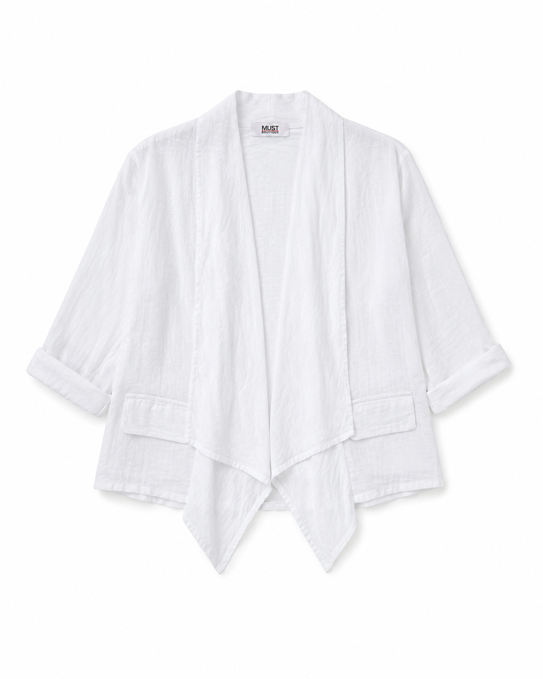 Elena Waterfall Linen Jacket