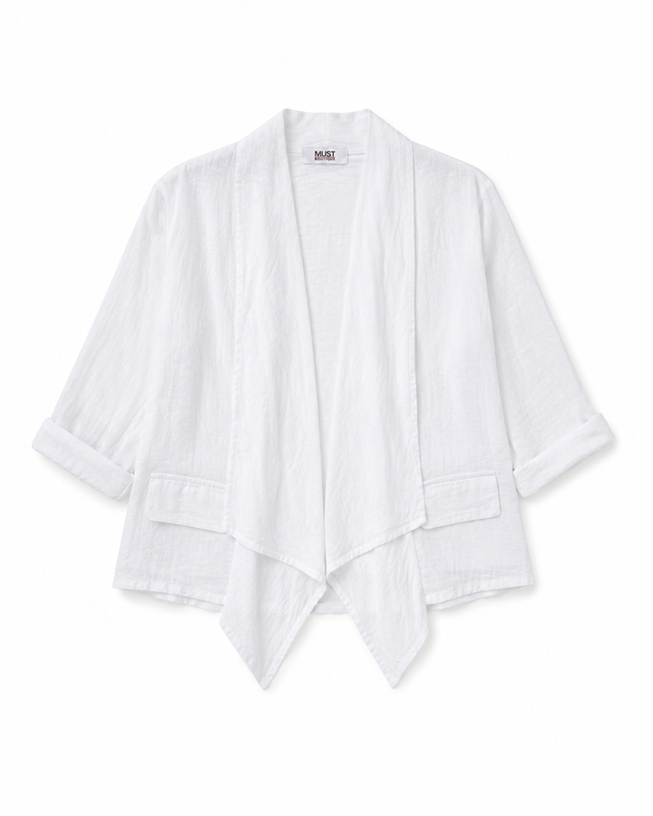 Elena Waterfall Linen Jacket