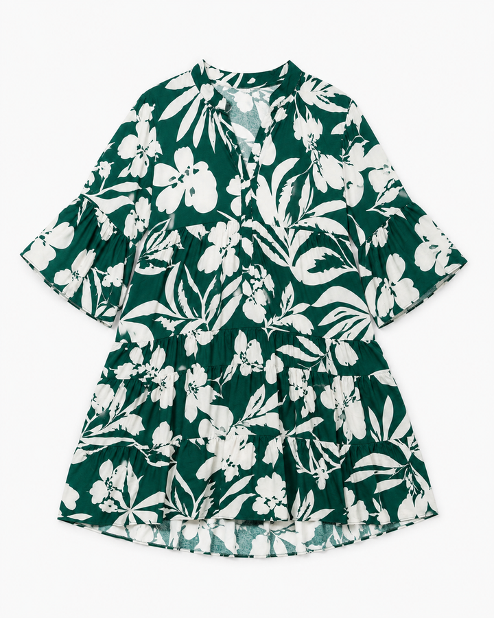Kaia Tropical Tiered Dress