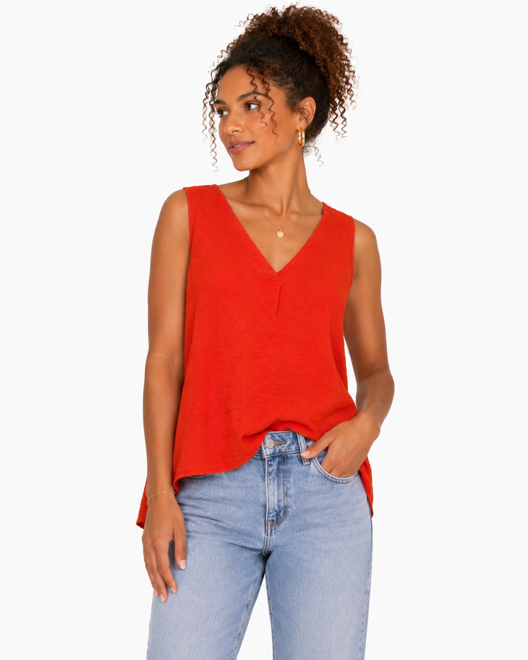 Emily Sleeveless Woven Top