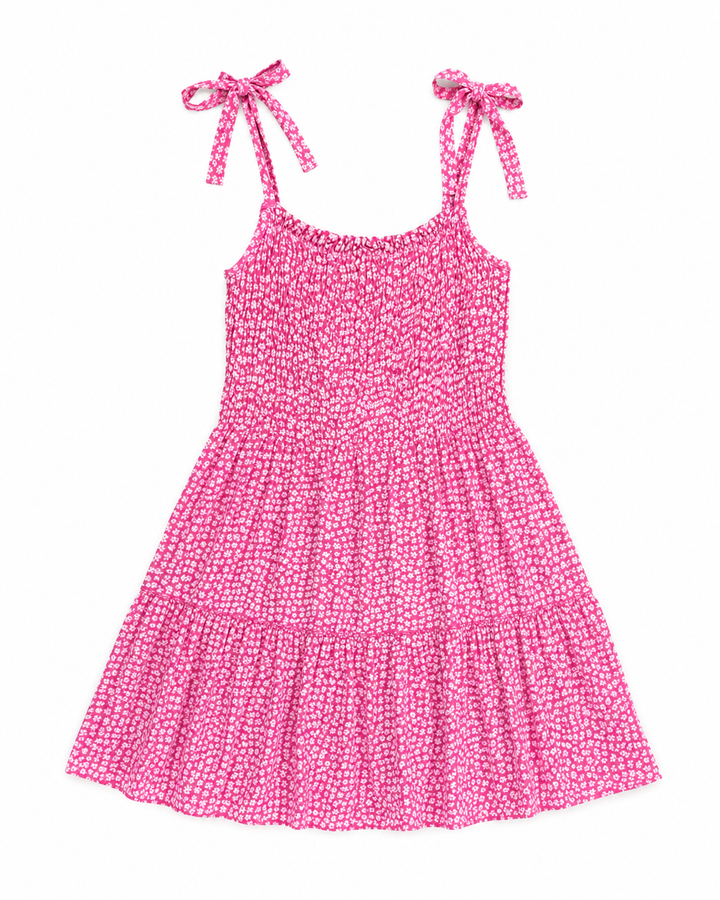Ava Floral Tie-Strap Mini Dress