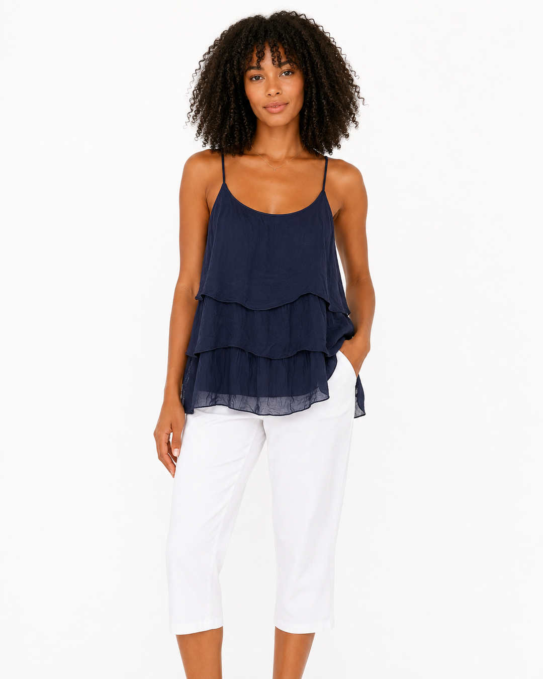Abbas Silk Layered top