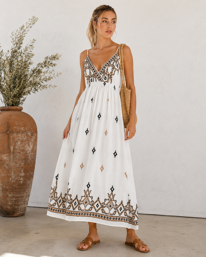 Tara Embroidered Maxi dress