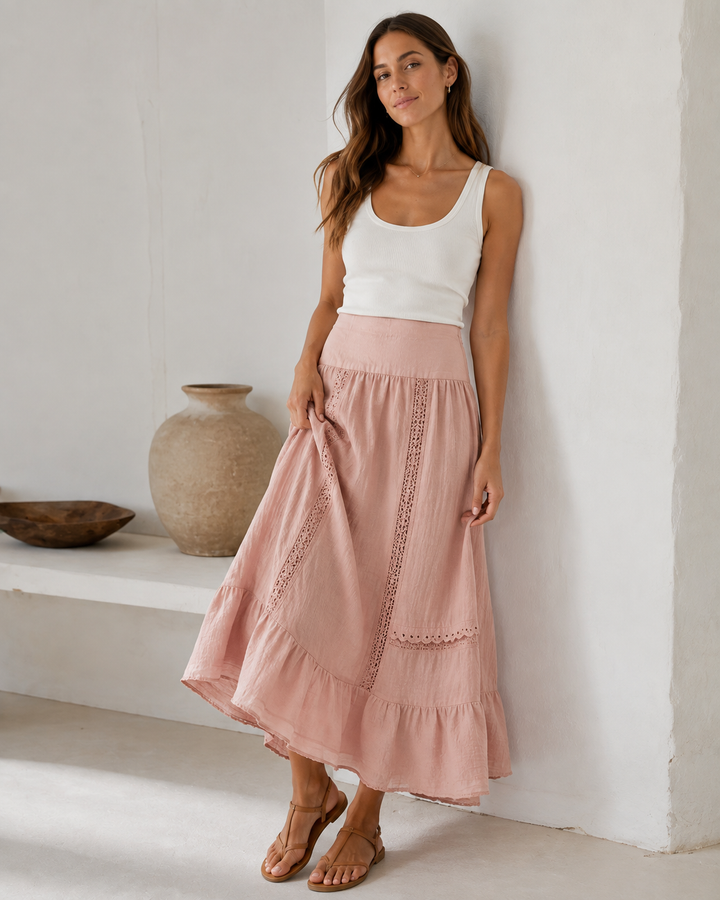 Lana Muslin Maxi Skirt