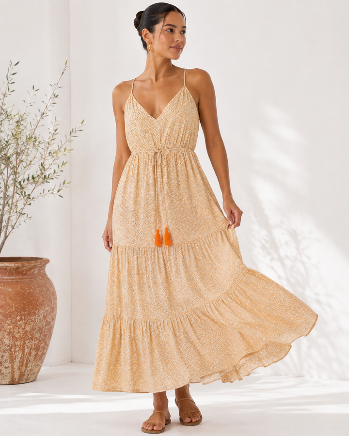Camille Tassel V-Neck Dress