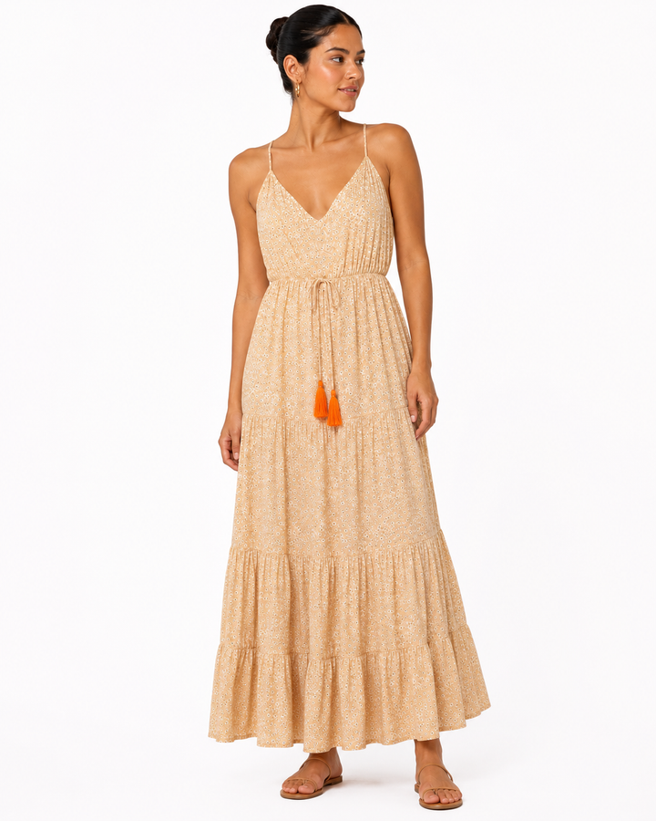 Camille Tassel V-Neck Dress