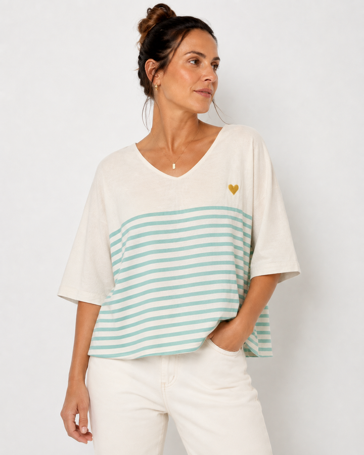Monday Stripe Knit Tee