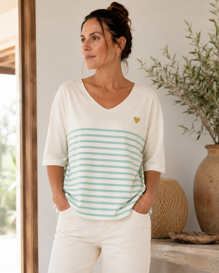 Monday Stripe Knit Tee