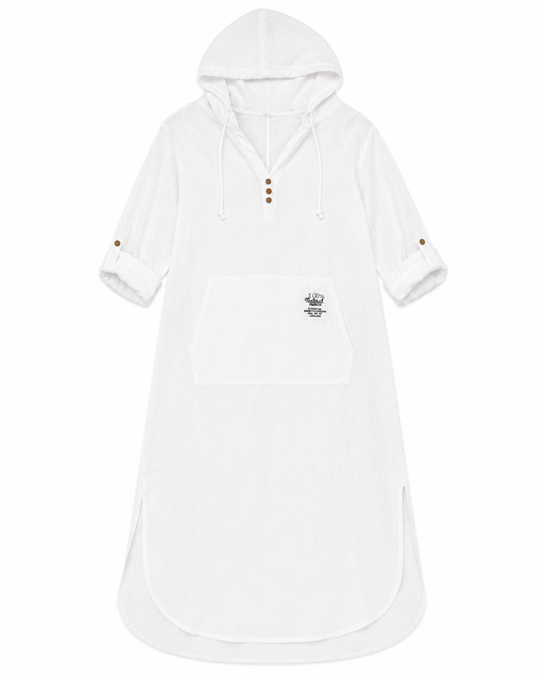 Hannah Hooded Linen Dress