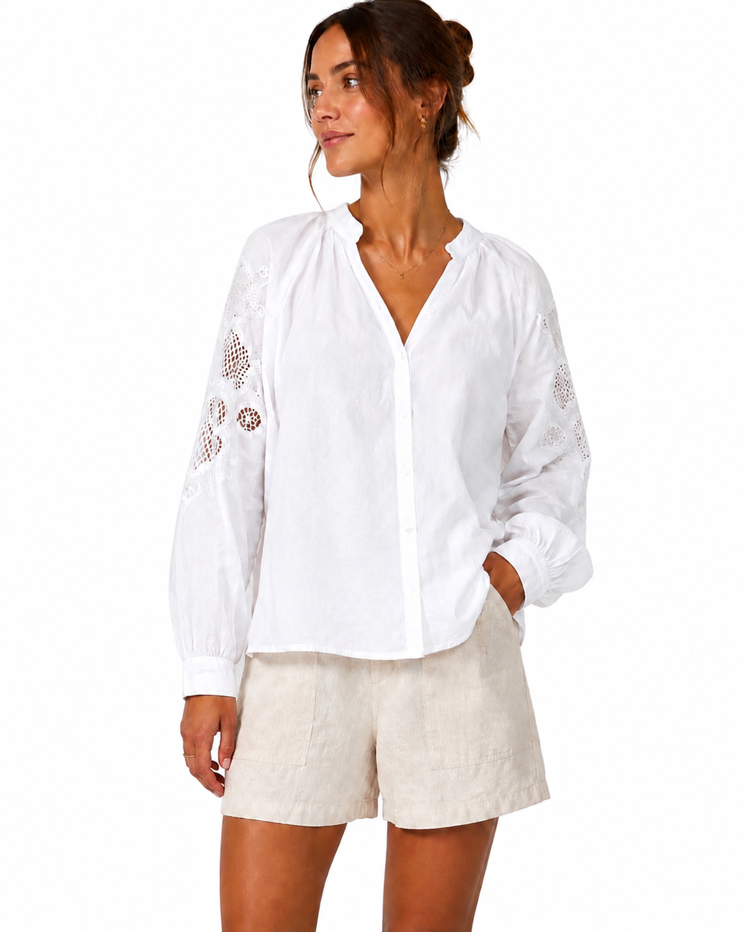 Tania Embroidered Cotton Blouse