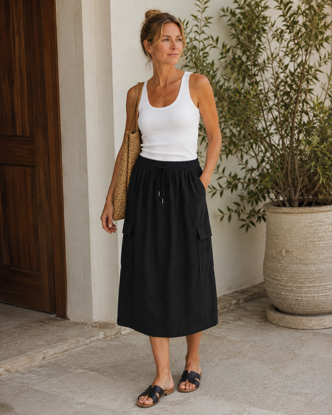 Souad Cargo Midi Skirt
