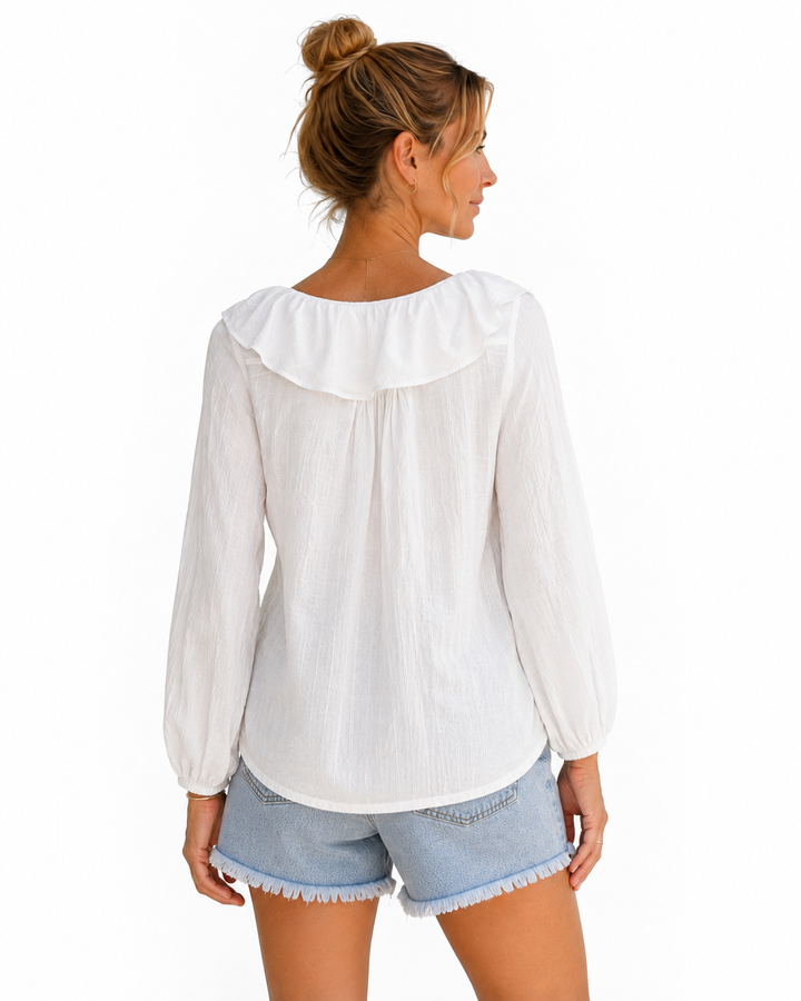 Scarlett V-Neck Ruffle Top