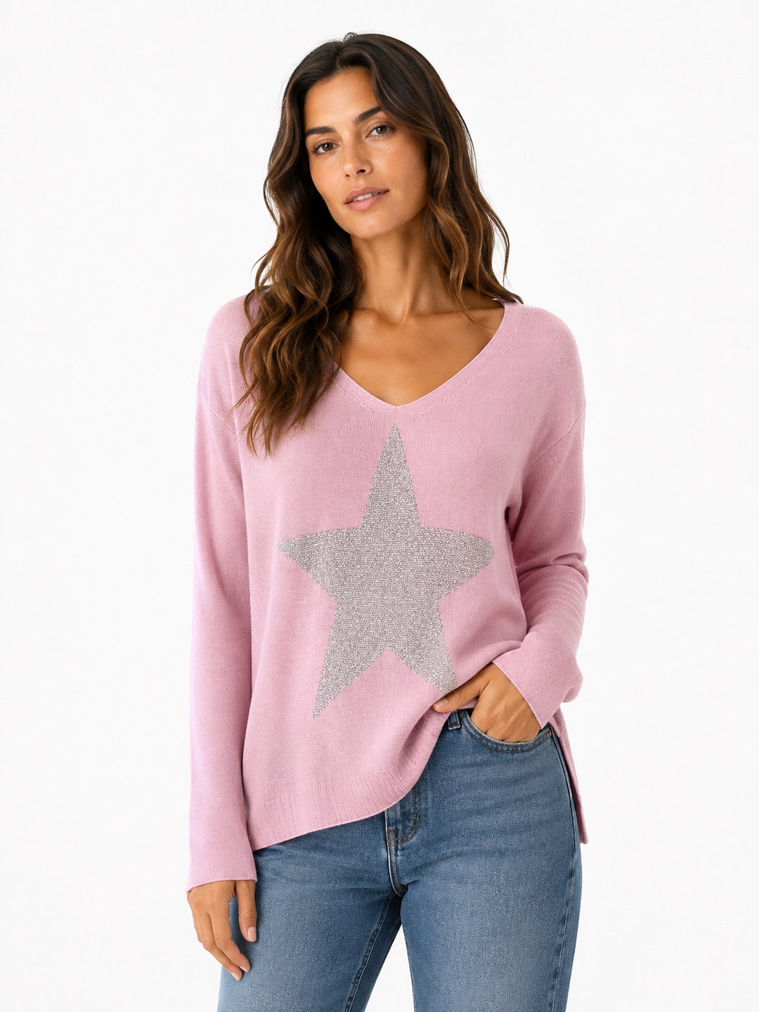 Skylar V-Neck Knit Sweater