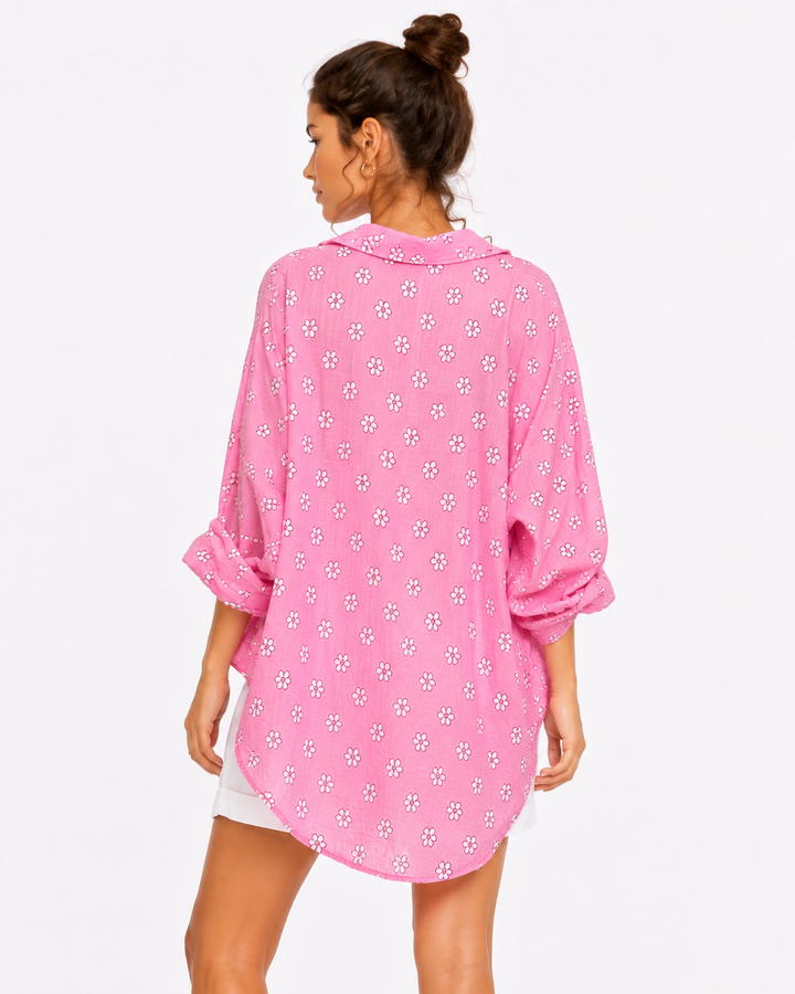 Cotton Ramie Ditsy Shirt