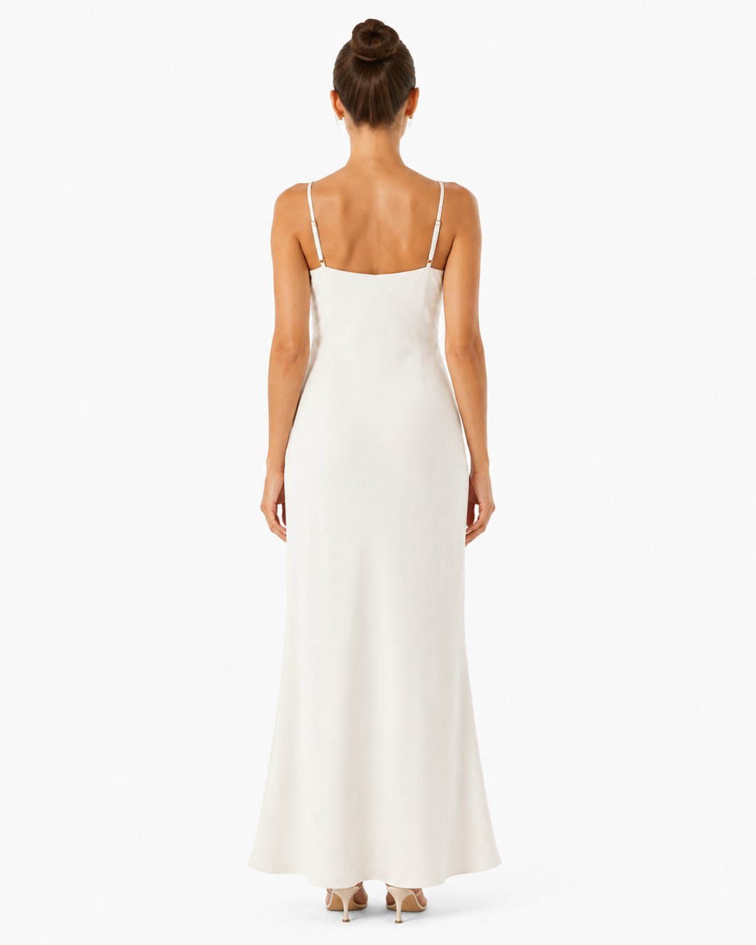 Gala Rosette Cowl-Neck Maxi Dress