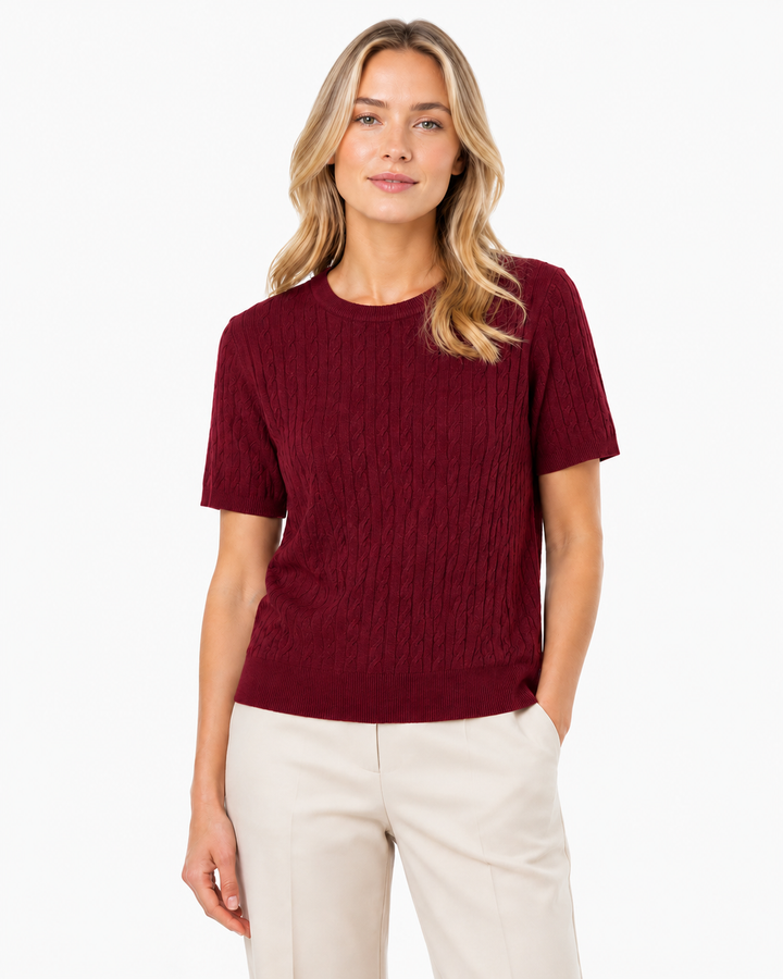 Marine Cable knit Top