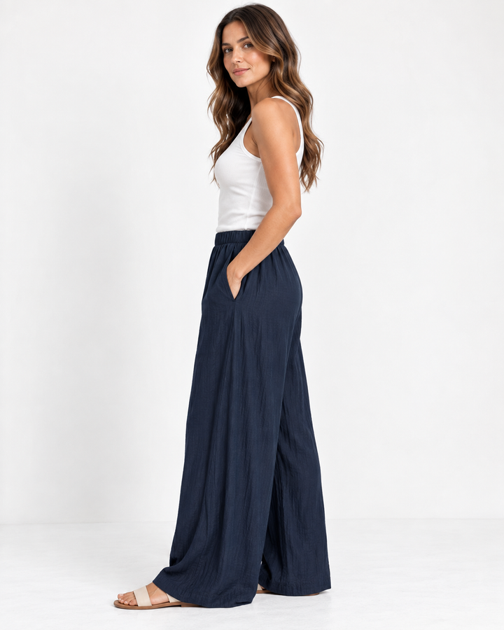 Arya Wide Legs Creased Pants