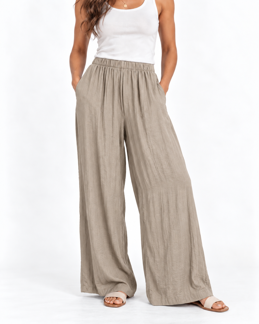 Arya Wide Legs Creased Pants